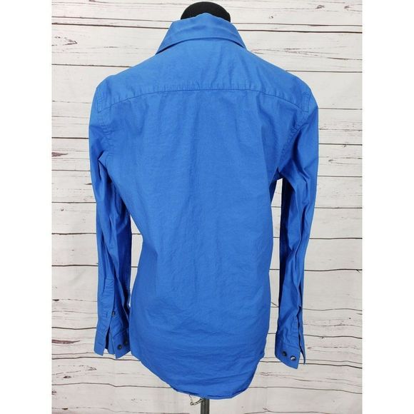 Apt.9 Stretch Slim Fit Royal Blue Neck Size 15 and a half 34/35 Men's Button Up - Picture 2 of 7